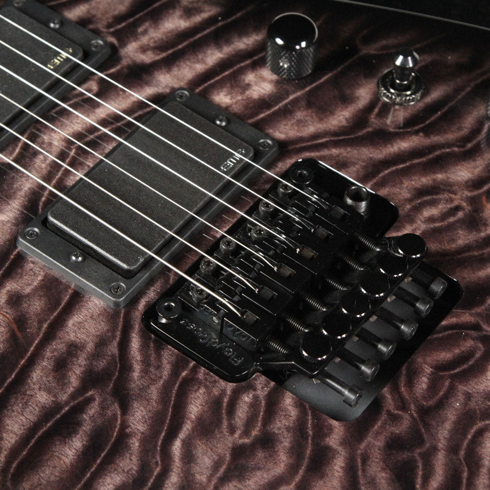 Used 2017 Jackson Custom Shop Dinky QMT Electric Guitar Transparent Black — 7