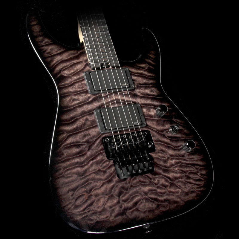 Used 2017 Jackson Custom Shop Dinky QMT Electric Guitar Transparent Black — 1