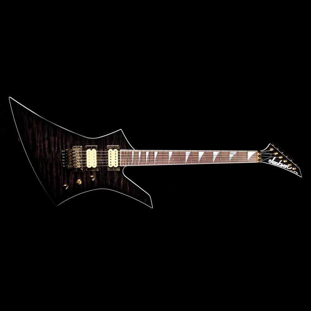 Used 2016 Jackson Custom Shop KE2 Kelly Electric Guitar Flat Top Transparent Black — 2