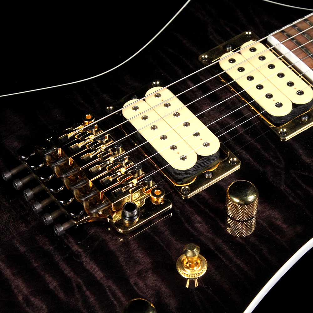 Used 2016 Jackson Custom Shop KE2 Kelly Electric Guitar Flat Top Transparent Black — 4