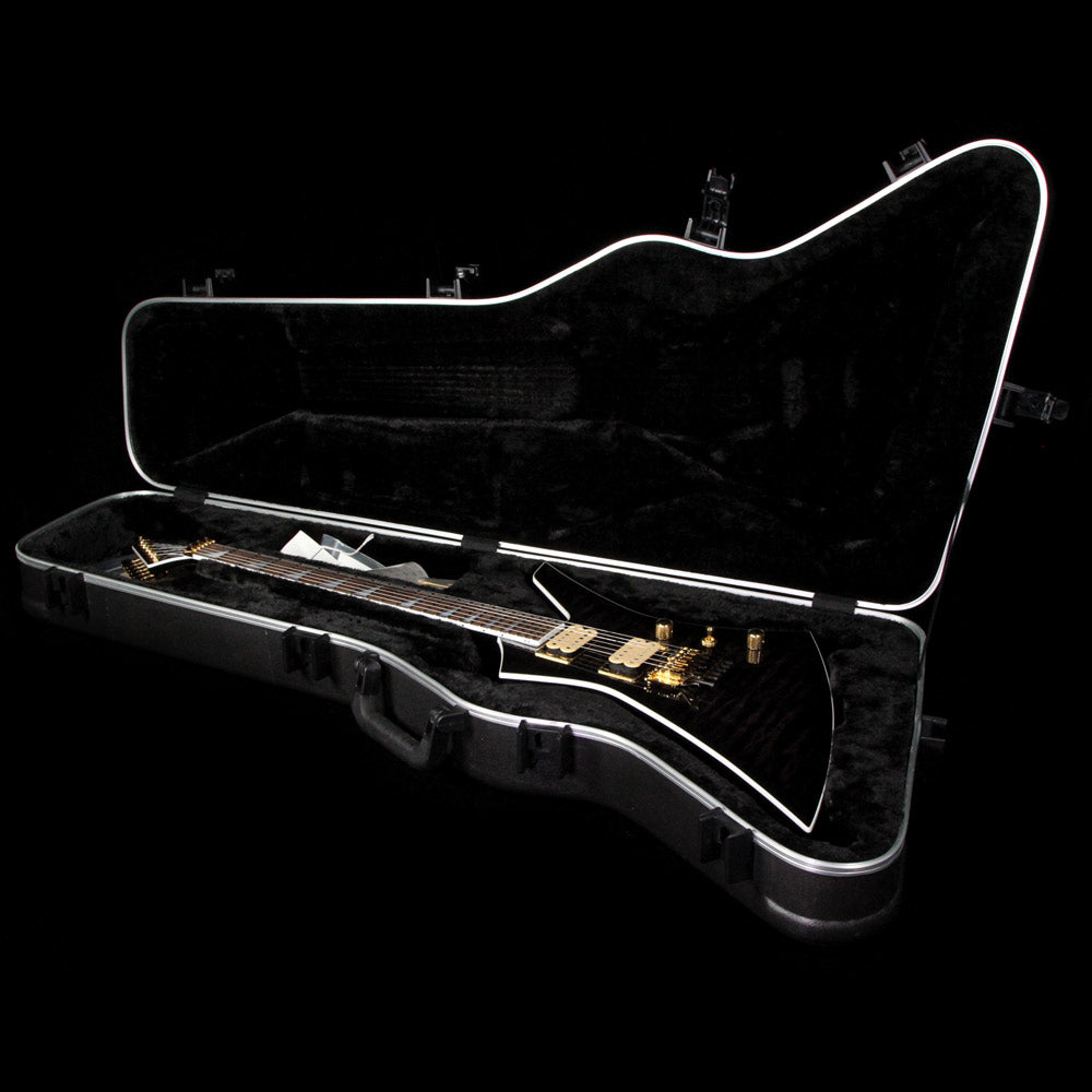 Used 2016 Jackson Custom Shop KE2 Kelly Electric Guitar Flat Top Transparent Black — 7