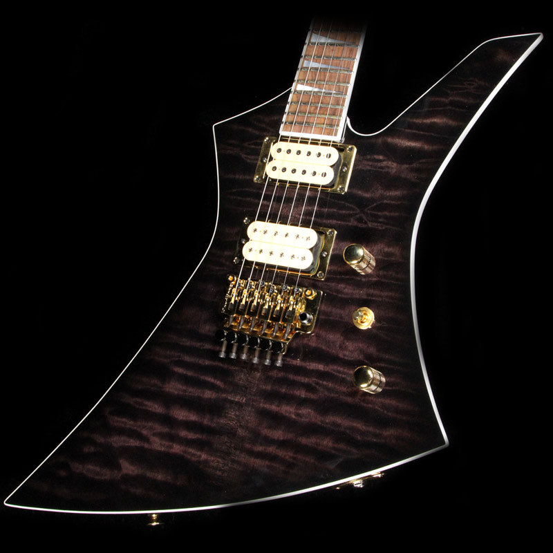Used 2016 Jackson Custom Shop KE2 Kelly Electric Guitar Flat Top Transparent Black — 1
