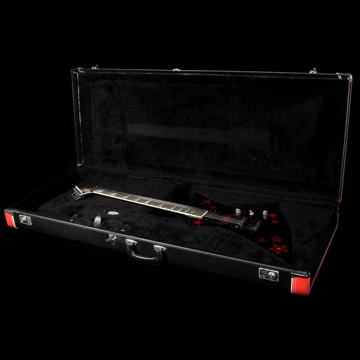 Used 2008 Jackson Custom Shop Kelly Electric Guitar Red Stars Graphics by Daneen Bronson