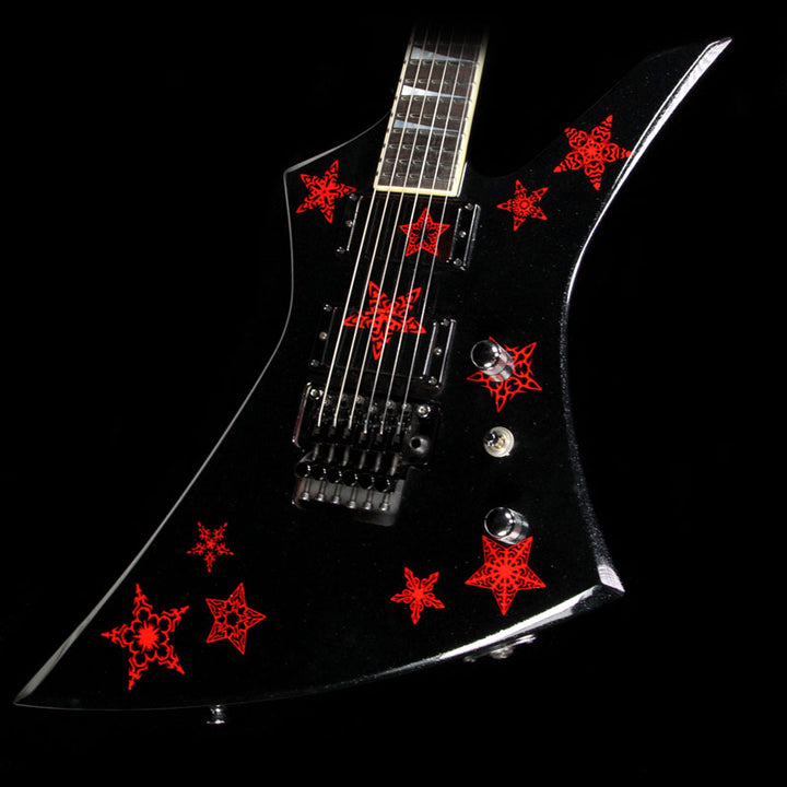 Used 2008 Jackson Custom Shop Kelly Electric Guitar Red Stars Graphics by Daneen Bronson