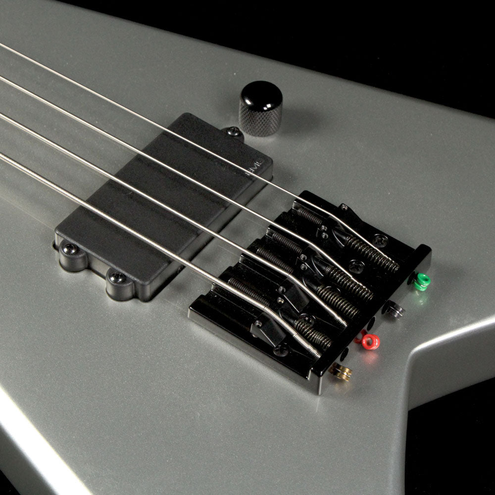 Used Jackson Custom Shop King V Electric Bass Guitar Quicksilver — 6