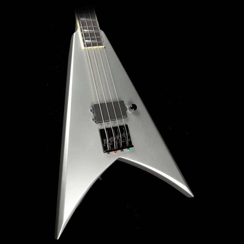 Used Jackson Custom Shop King V Electric Bass Guitar Quicksilver — 1
