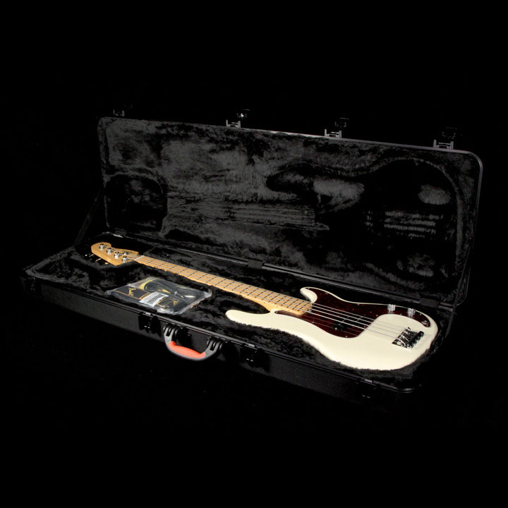 Used 2015 Fender American Standard Precision Bass Electric Bass Guitar Olympic White