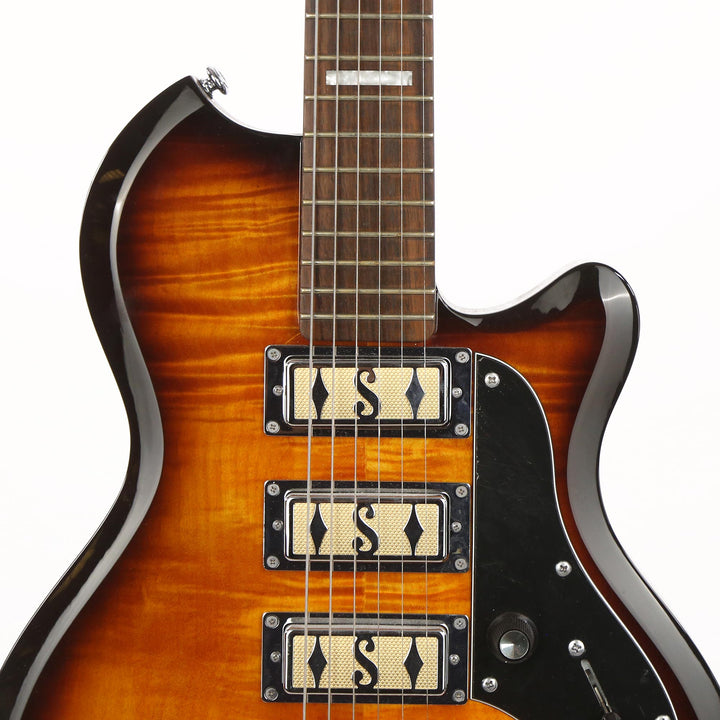 Supro Hampton Flame Maple Tobacco Burst