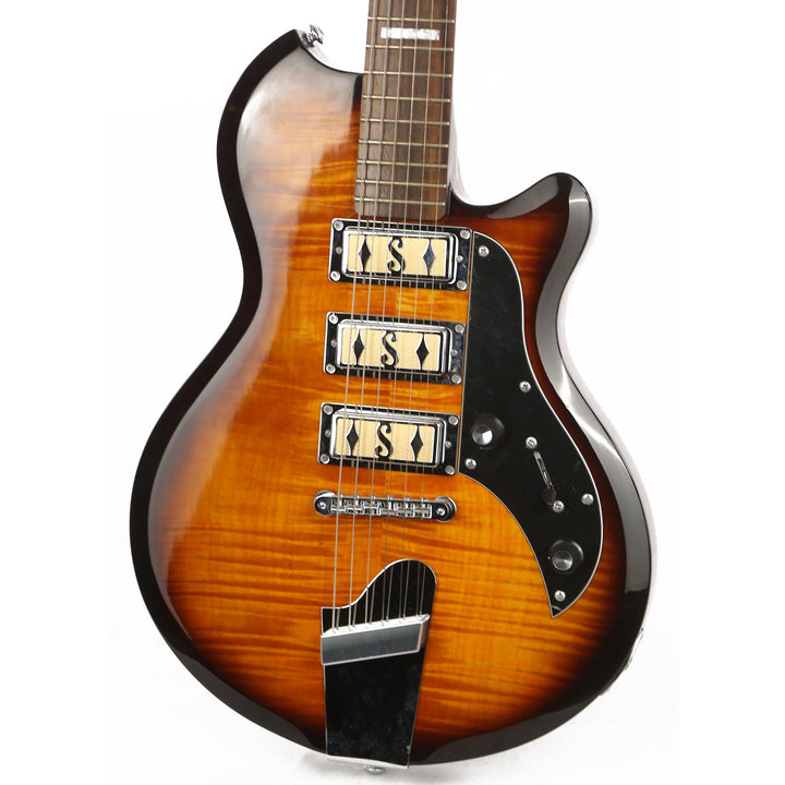 Supro Hampton Flame Maple Tobacco Burst
