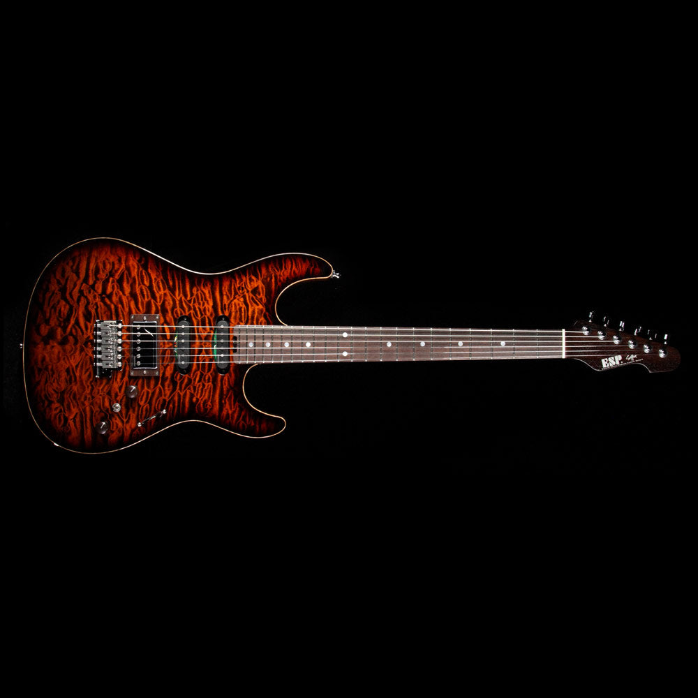 Used 2016 ESP Exhibition Limited Snapper CTM NAMM Display Electric Guitar Tiger Eye Quilt — 2