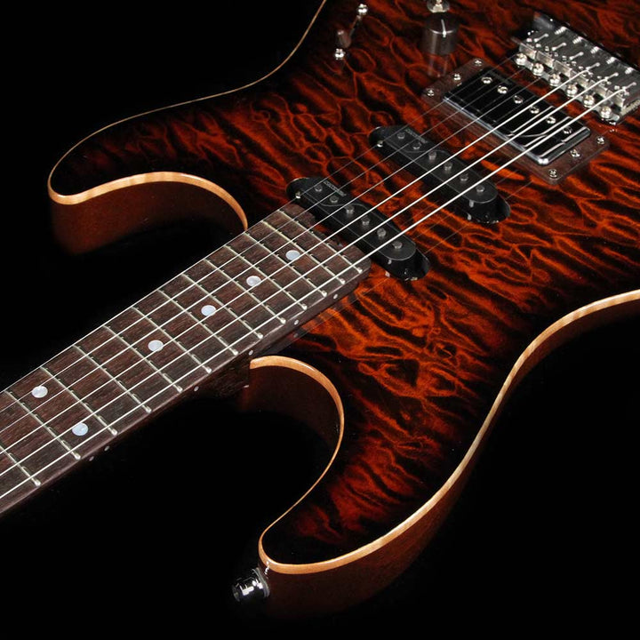 Used 2016 ESP Exhibition Limited Snapper CTM NAMM Display Electric Guitar Tiger Eye Quilt