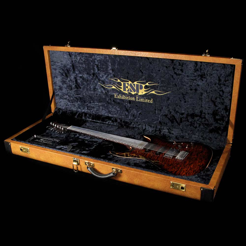 Used 2016 ESP Exhibition Limited Snapper CTM NAMM Display Electric Guitar Tiger Eye Quilt — 9