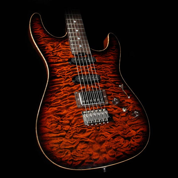 Used 2016 ESP Exhibition Limited Snapper CTM NAMM Display Electric Guitar Tiger Eye Quilt