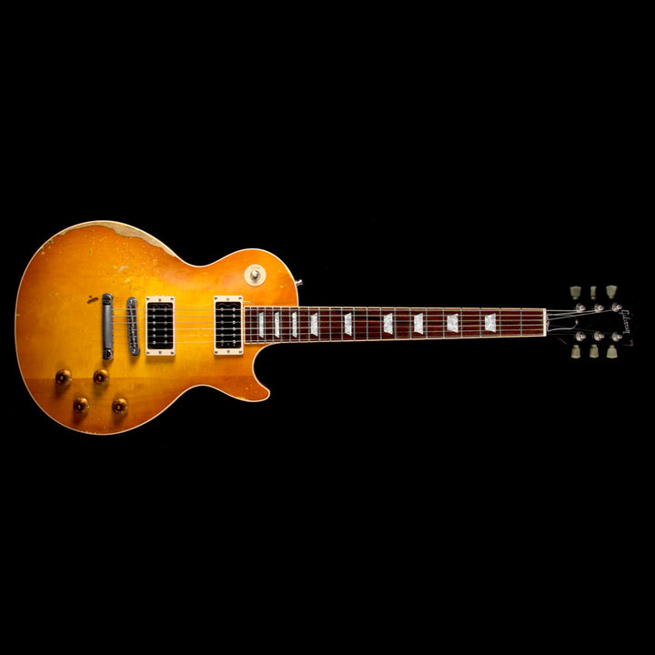 Used 2008 Gibson Custom Shop Inspired By Slash Les Paul Standard Aged and Signed Electric Guitar Heritage Cherry Sunburst