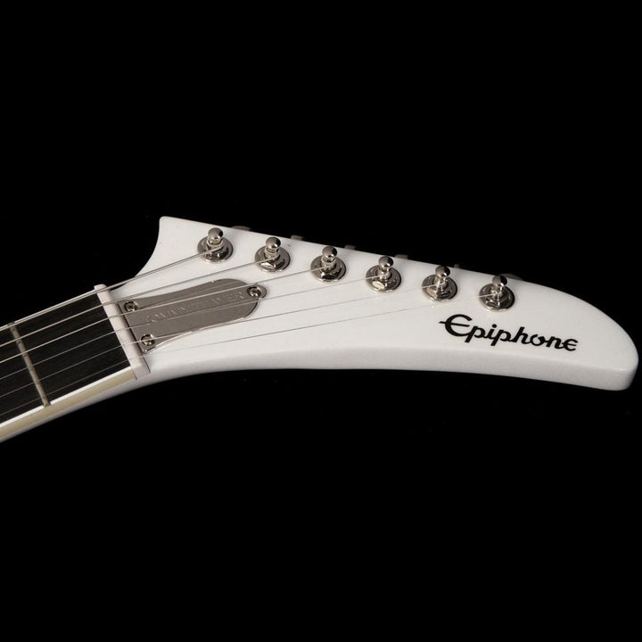 Epiphone Limited Edition Tommy Thayer White Lightning Explorer Outfit Electric Guitar Metallic White