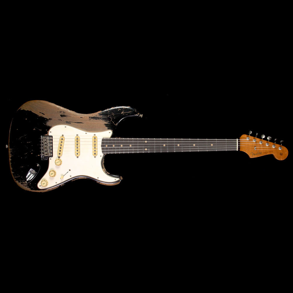 Fender Custom Shop Masterbuilt Jason Smith Music Zoo Exclusive Ultimate Relic 1960 Stratocaster Electric Guitar Black — 2
