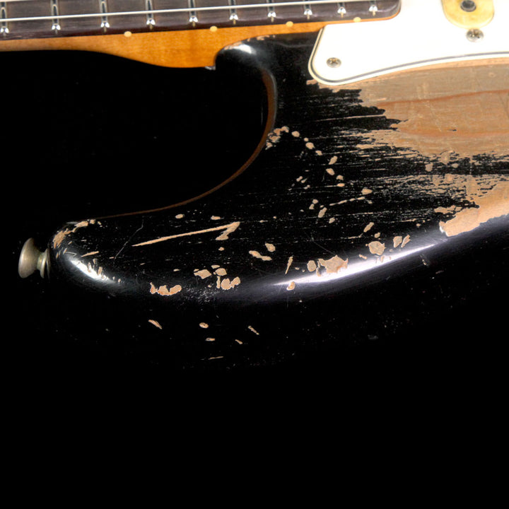 Fender Custom Shop Masterbuilt Jason Smith Music Zoo Exclusive Ultimate Relic 1960 Stratocaster Electric Guitar Black