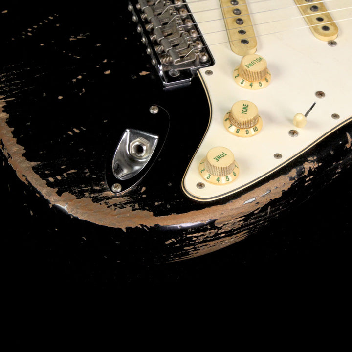 Fender Custom Shop Masterbuilt Jason Smith Music Zoo Exclusive Ultimate Relic 1960 Stratocaster Electric Guitar Black