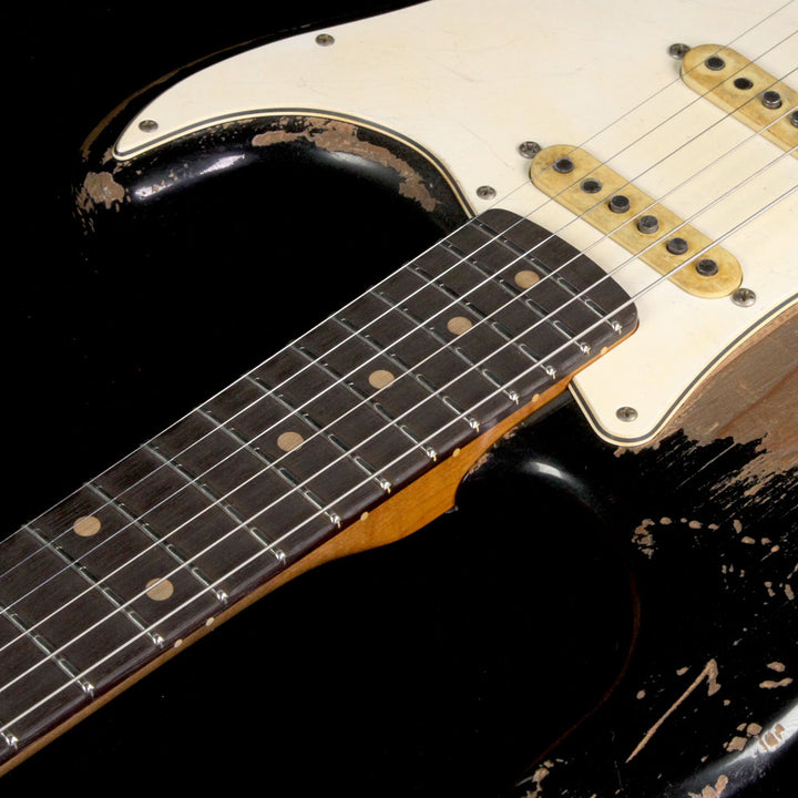 Fender Custom Shop Masterbuilt Jason Smith Music Zoo Exclusive Ultimate Relic 1960 Stratocaster Electric Guitar Black