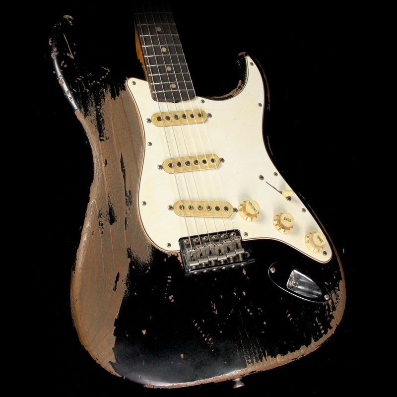 Fender Custom Shop Masterbuilt Jason Smith Music Zoo Exclusive Ultimate Relic 1960 Stratocaster Electric Guitar Black — 1