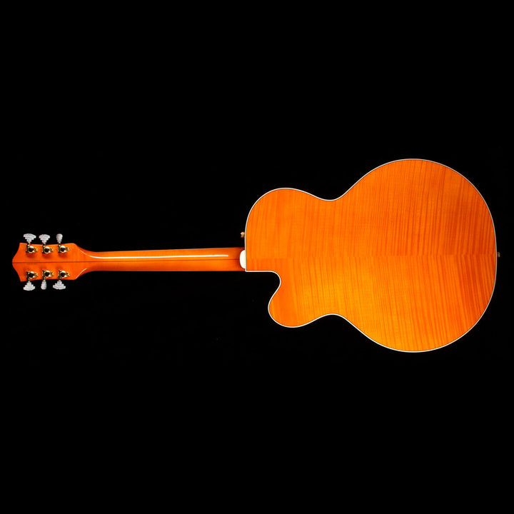 Used 2010 Gretsch G6120TM Chet Atkins Tiger Maple Electric Guitar Orange