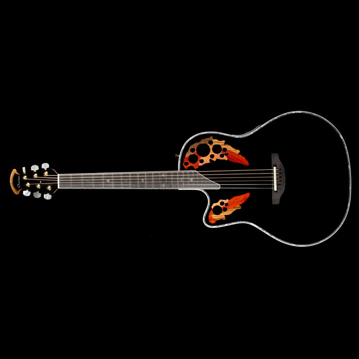 Ovation C1778LX Custom Elite Left-Handed Acoustic Guitar Black