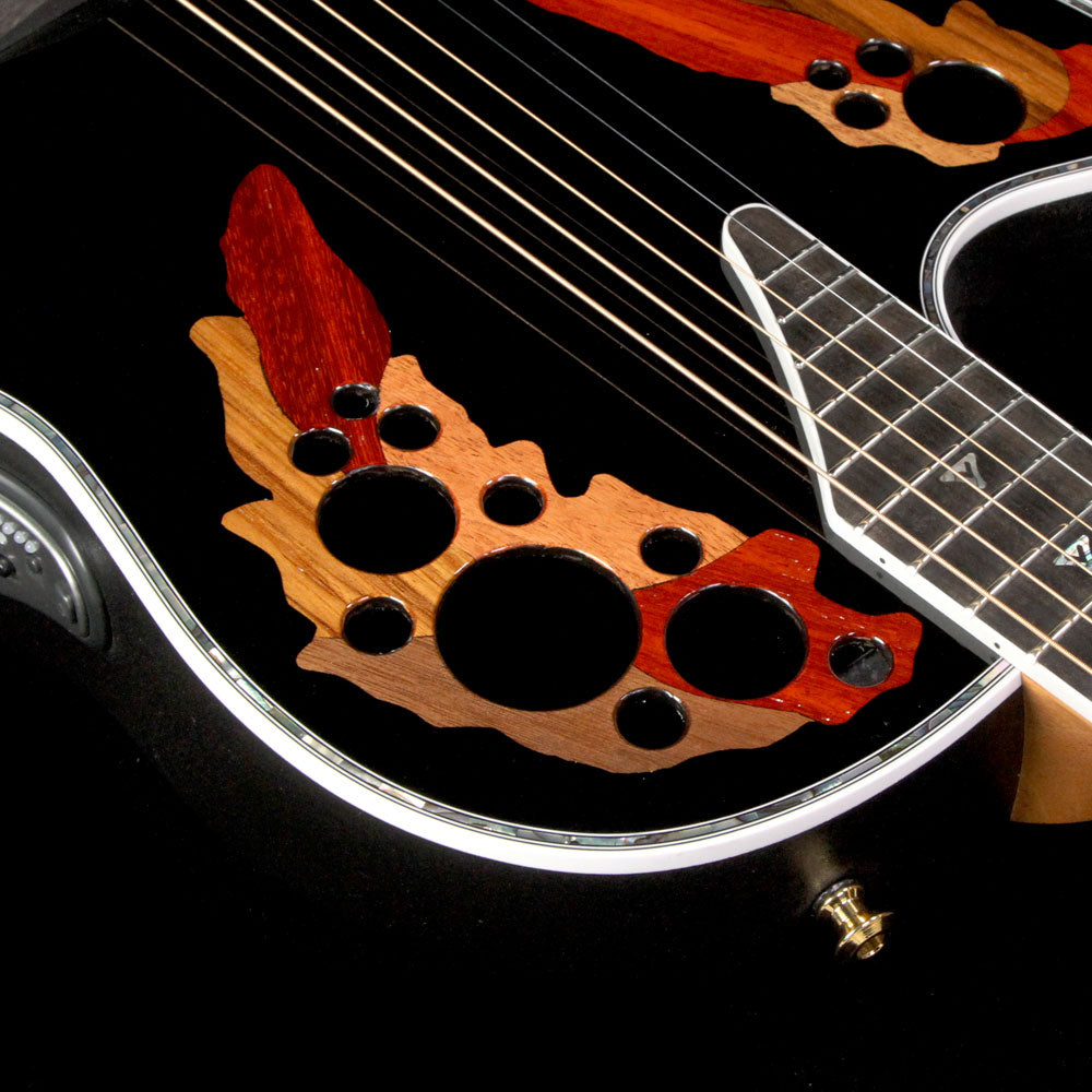 Ovation C1778LX Custom Elite Left-Handed Acoustic Guitar Black — 6