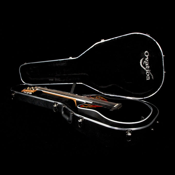 Ovation C1778LX Custom Elite Left-Handed Acoustic Guitar Black