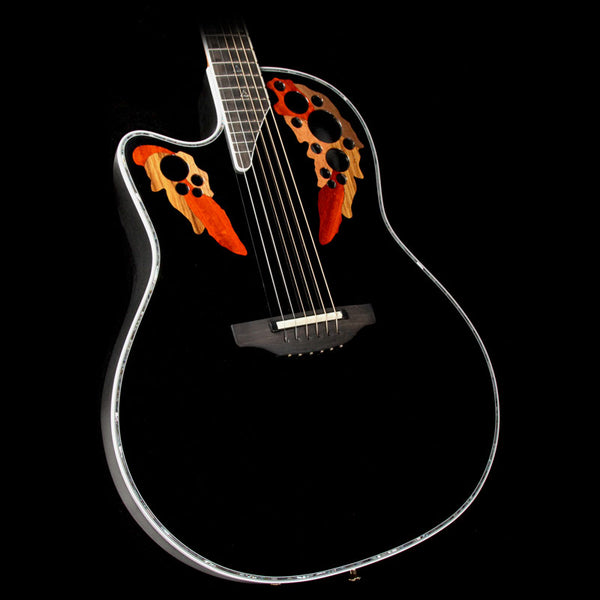 Ovation C1778LX Custom Elite Left-Handed Acoustic Guitar Black