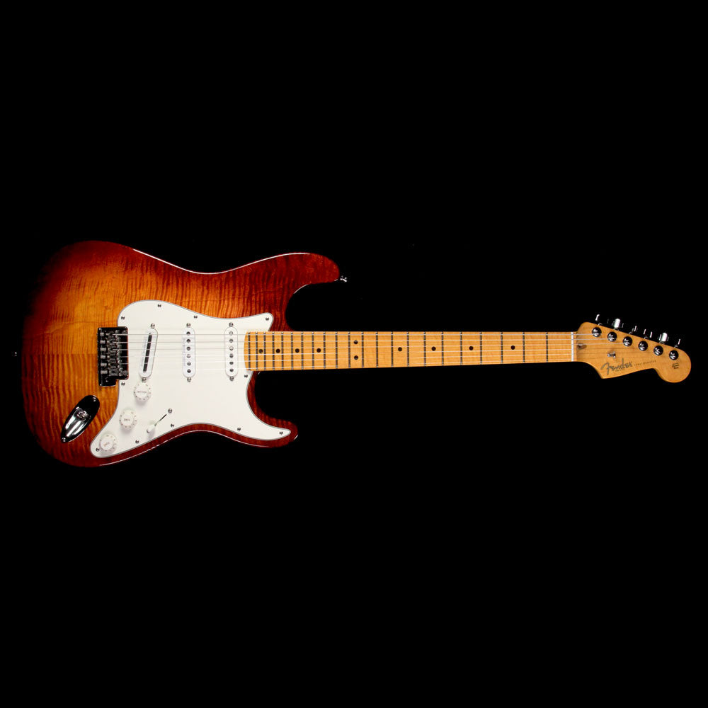Used 2011 Fender American Select Stratocaster Electric Guitar Dark Cherry Burst — 2