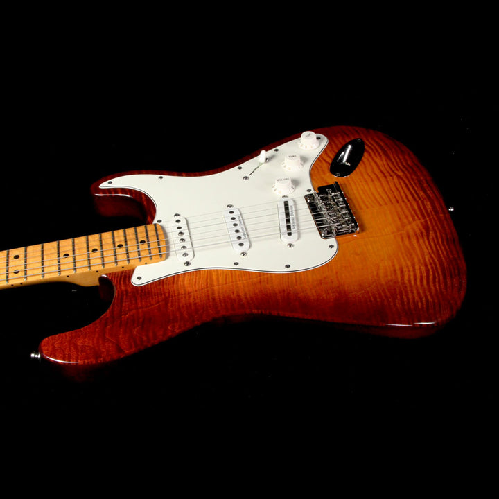 Used 2011 Fender American Select Stratocaster Electric Guitar Dark Cherry Burst