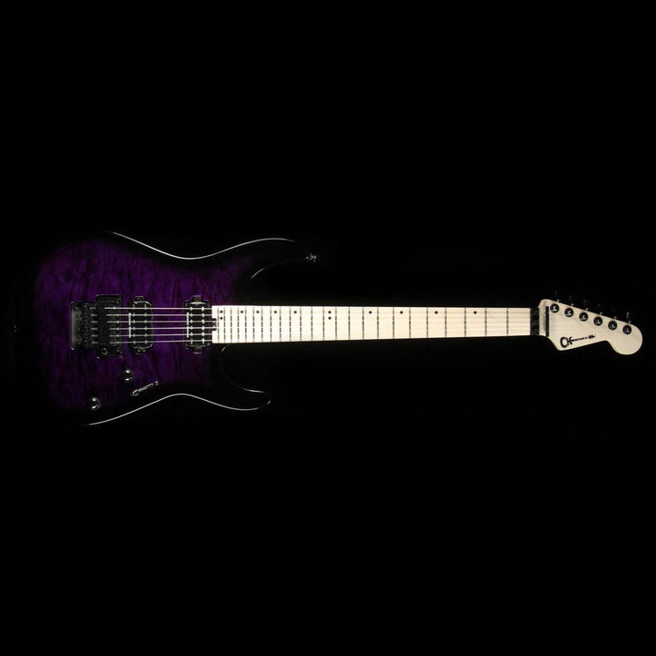 Charvel Pro Mod Dinky DK24 HH FR M QM Electric Guitar Transparent Purple Burst