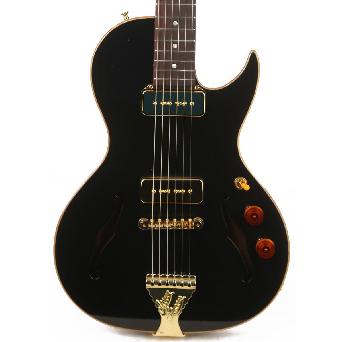 B&G Guitars Little Sister Crossroads Cutaway P-90 Midnight Ocean — 1