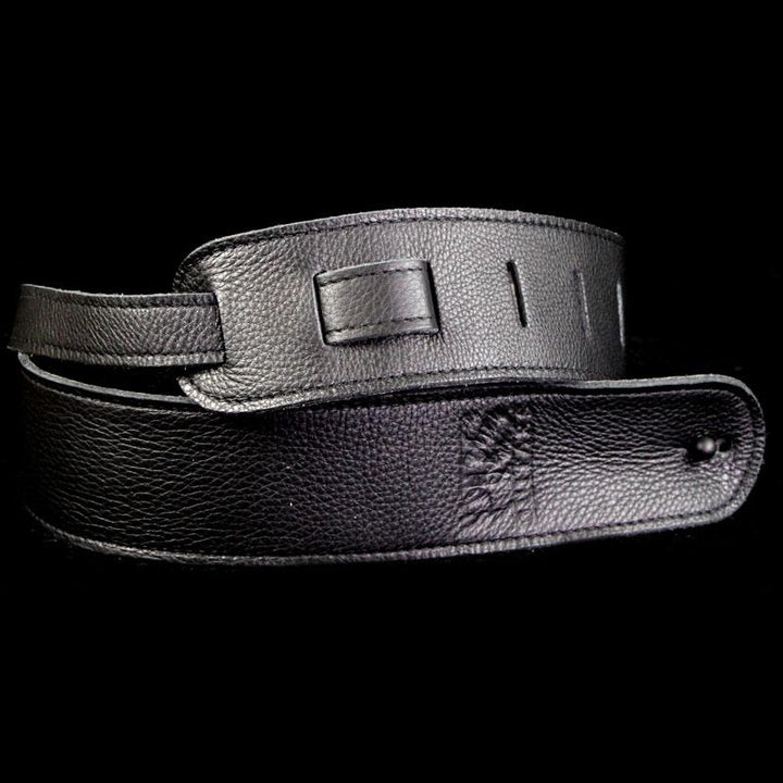 PRS Leather Guitar Strap Black with Logo