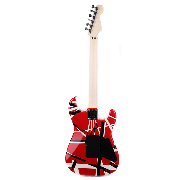 EVH Striped Series Left-Handed Red with Black and White Stripes