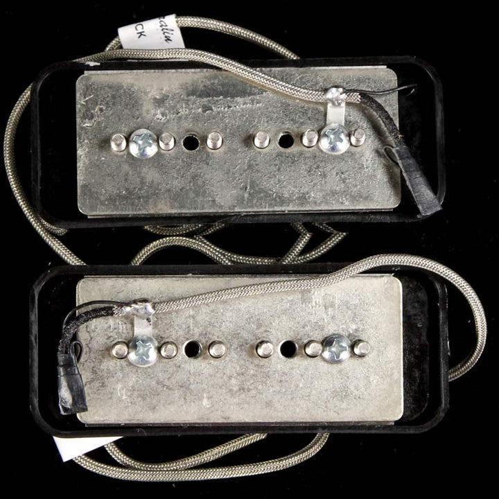 Lindy Fralin P-90 Electric Guitar Pickup Set Soapbar Black Covers