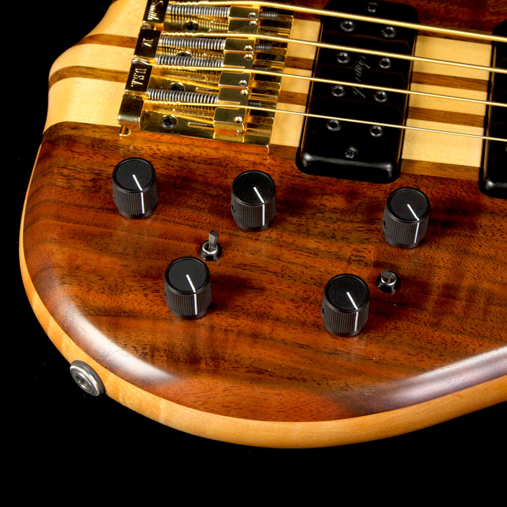 Used Ken Smith BSR-4TN Figured Walnut Top Electric Bass Guitar Natural — 6