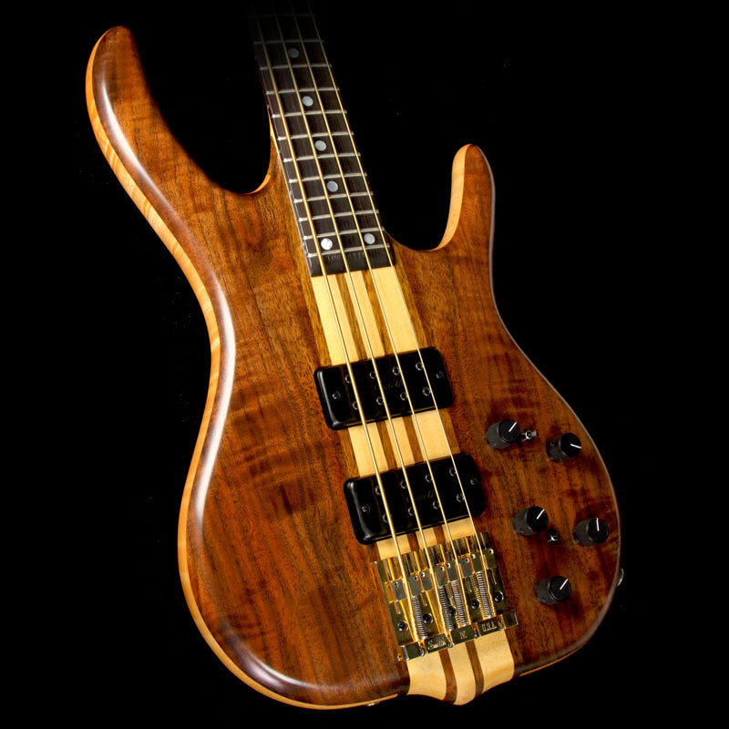Used Ken Smith BSR-4TN Figured Walnut Top Electric Bass Guitar Natural — 1
