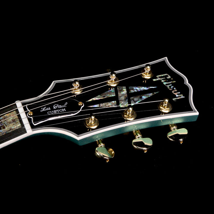 Gibson Custom Shop Limited Edition Les Paul Custom Sparkle Abalone Electric Guitar Green Sparkle