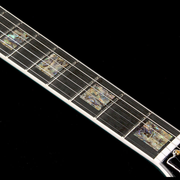 Gibson Custom Shop Limited Edition Les Paul Custom Sparkle Abalone Electric Guitar Green Sparkle