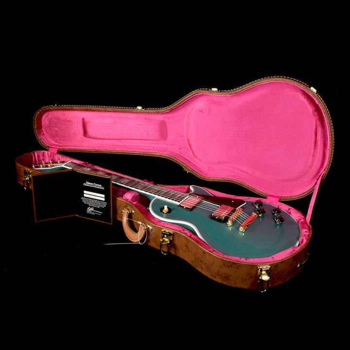 Gibson Custom Shop Limited Edition Les Paul Custom Sparkle Abalone Electric Guitar Green Sparkle