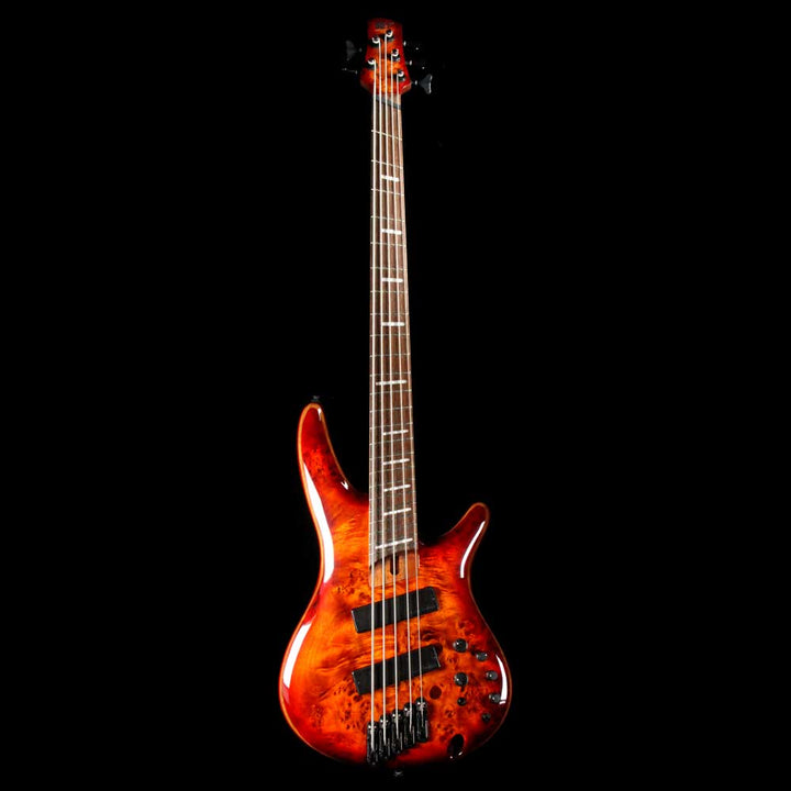 Ibanez Bass Workshop SRMS805 5-String Fanned Fret Bass Brown Topaz Burst