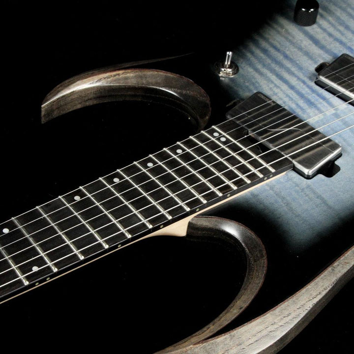 Ibanez Iron Label RGDIM6FM Electric Guitar Cerulean Blue Burst Flat