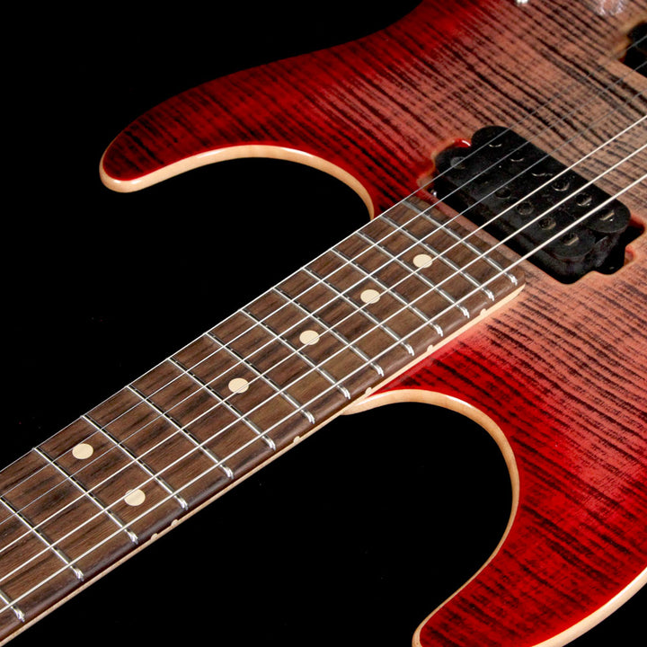 Used 2017 Tom Anderson Guitarworks Drop Top Electric Guitar Natural Black to T-Red Burst