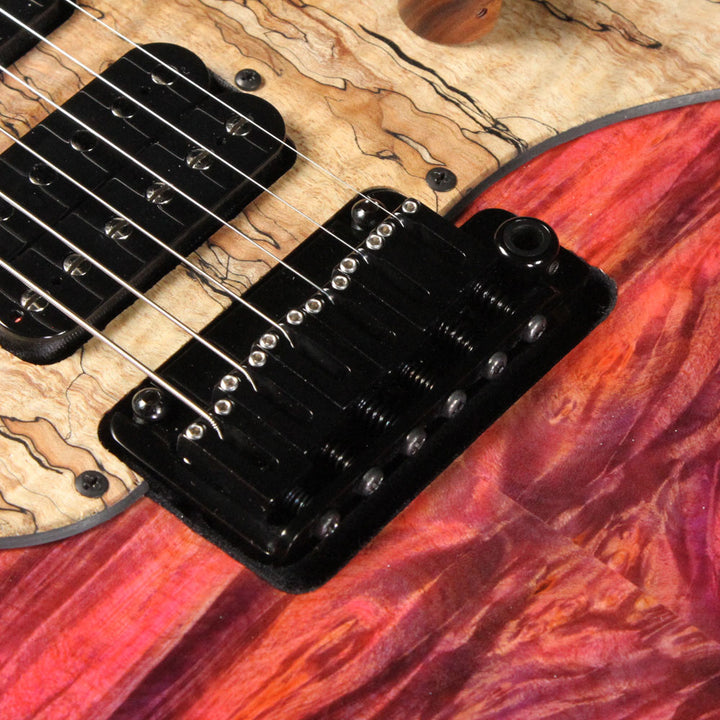 Used 2017 Suhr Standard Waterfall Burl Maple Top Electric Guitar Pink Algae