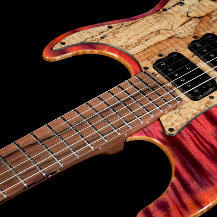 Used 2017 Suhr Standard Waterfall Burl Maple Top Electric Guitar Pink Algae