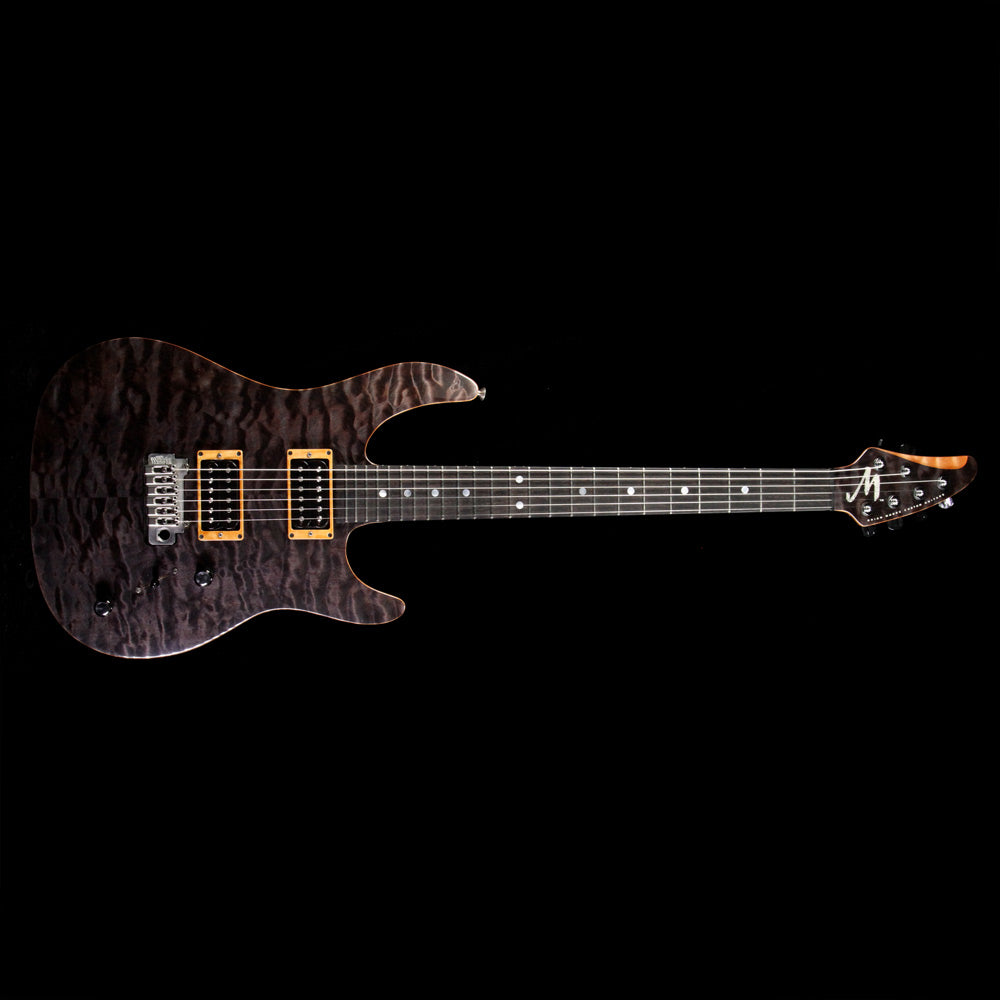 Used Brian Moore MC-1 Quilt Maple Electric Guitar Transparent Black — 2