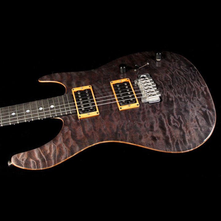 Used Brian Moore MC-1 Quilt Maple Electric Guitar Transparent Black