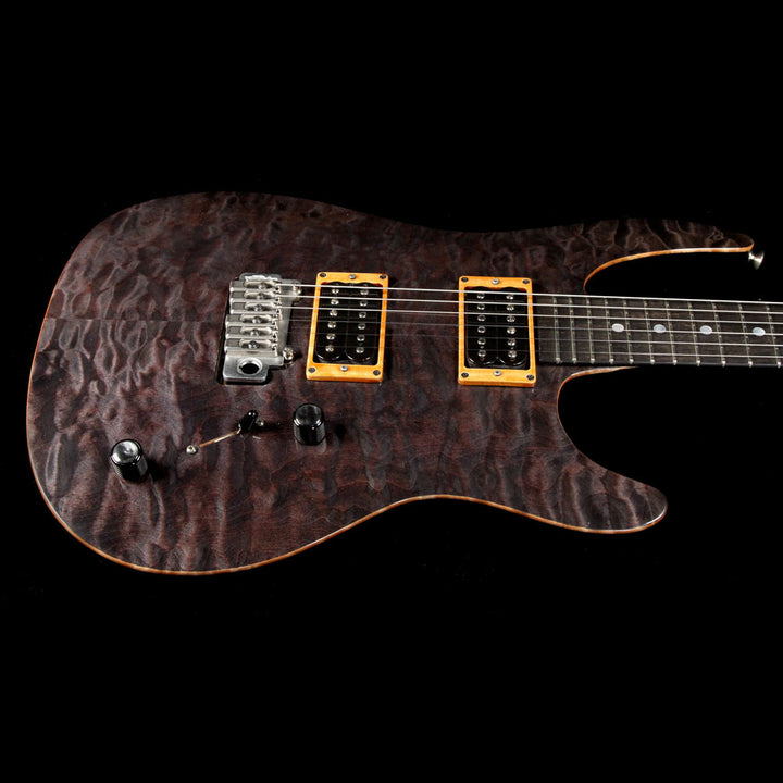 Used Brian Moore MC-1 Quilt Maple Electric Guitar Transparent Black