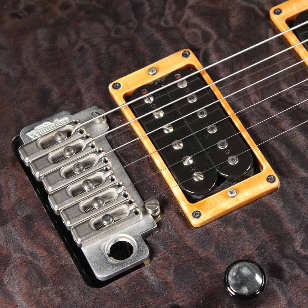 Used Brian Moore MC-1 Quilt Maple Electric Guitar Transparent Black — 7